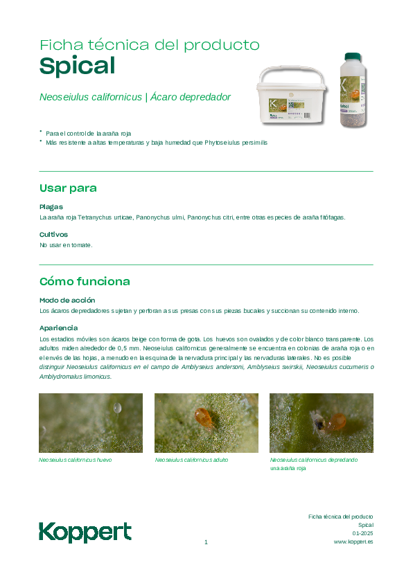 Spical Ficha Técnica