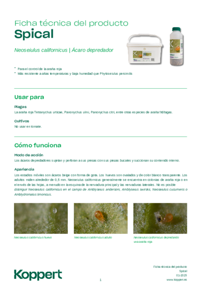 Spical Ficha Técnica