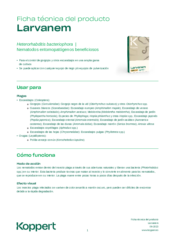 Larvanem - Ficha Técnica