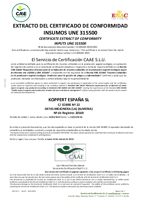 Mycotal - Registro Ecológico CAAE