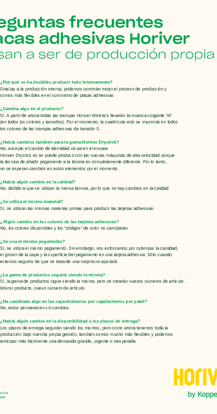 Preguntas frecuentes Horiver Disc