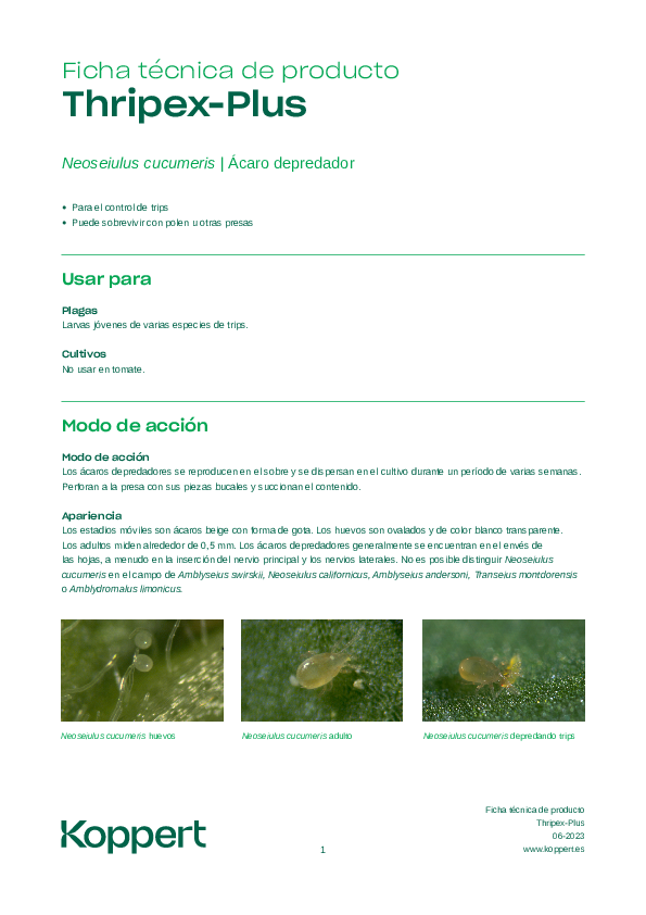 Thripex-Plus Ficha Técnica