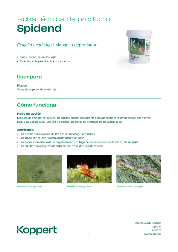 Spidend Ficha Técnica