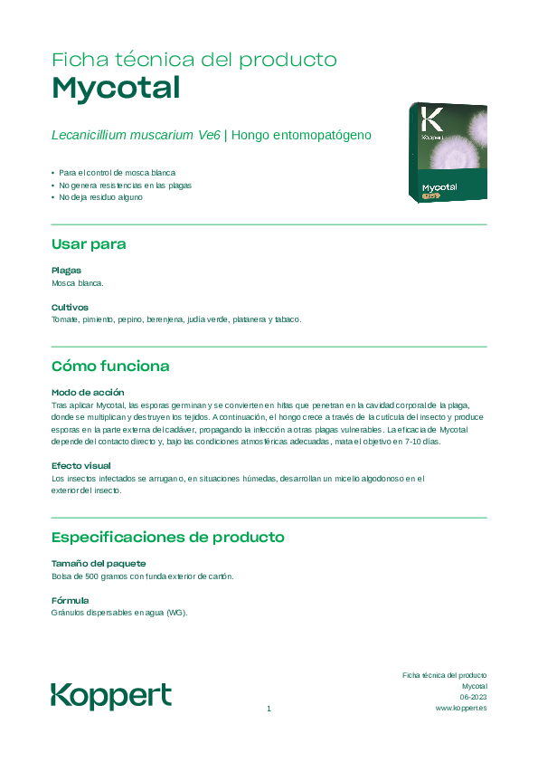 Mycotal - Ficha Técnica