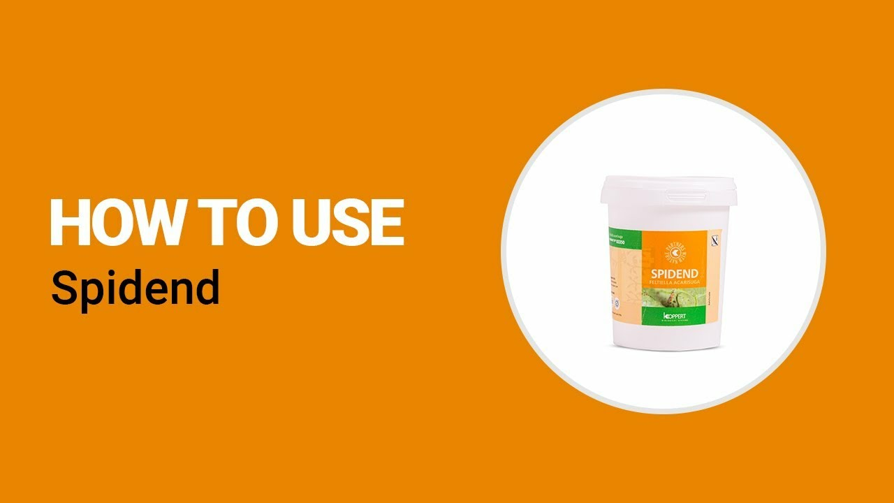 How to use Spidend from Koppert How to use Spidend from Koppert