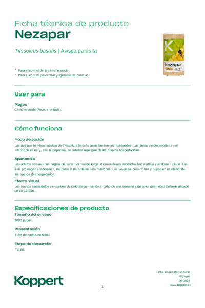 Ficha técnica Nezapar