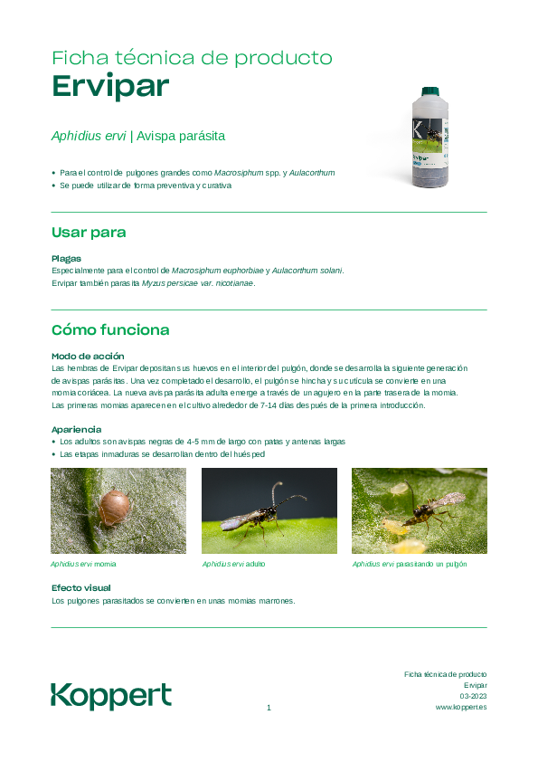 Ervipar Ficha Técnica