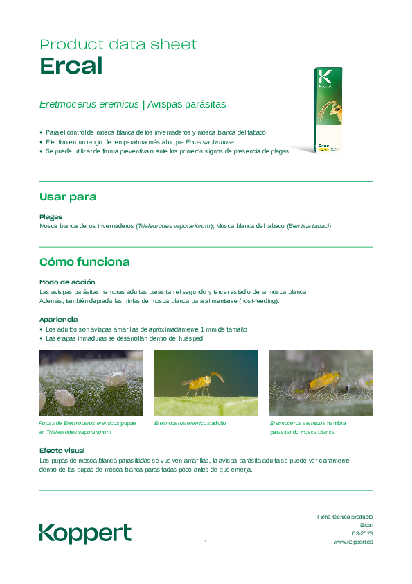 Ercal Ficha Técnica