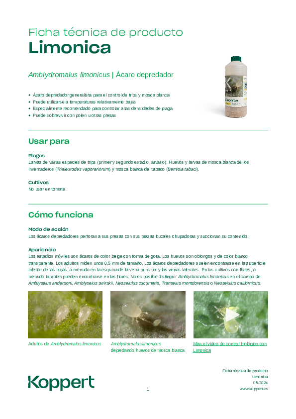 Limonica - Ficha Técnica
