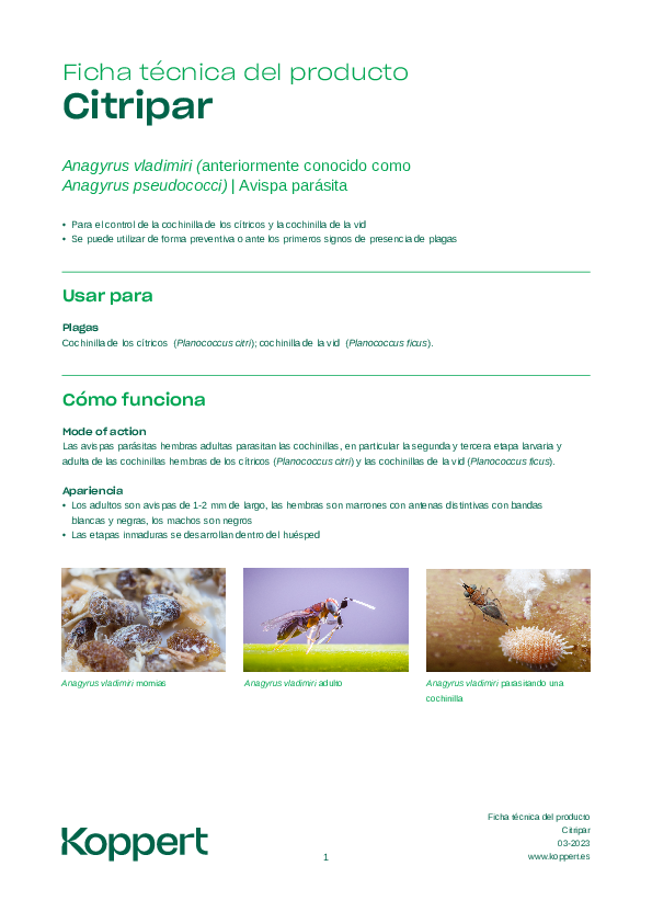 Citripar Ficha Técnica