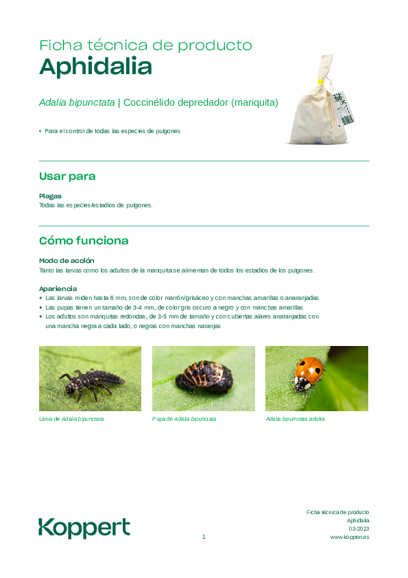 Aphidalia Ficha Técnica