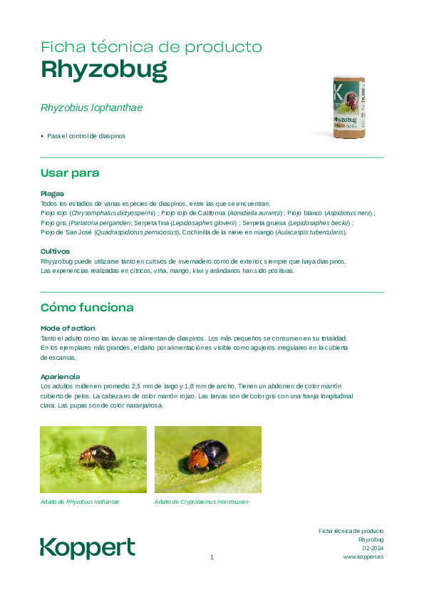 Rhyzobug Ficha Técnica