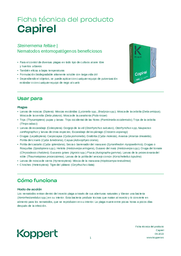 Capirel - Ficha Técnica