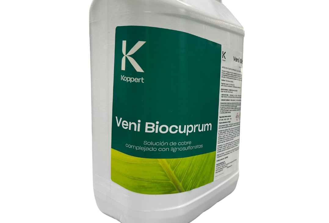 Veni Biocuprum, un suministro constante de cobre que permite reducir la dosis total por hectárea