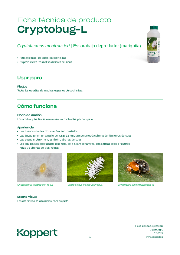 Cryptobug L Ficha Técnica