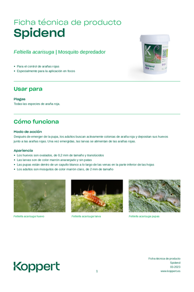 Spidend - Ficha Técnica