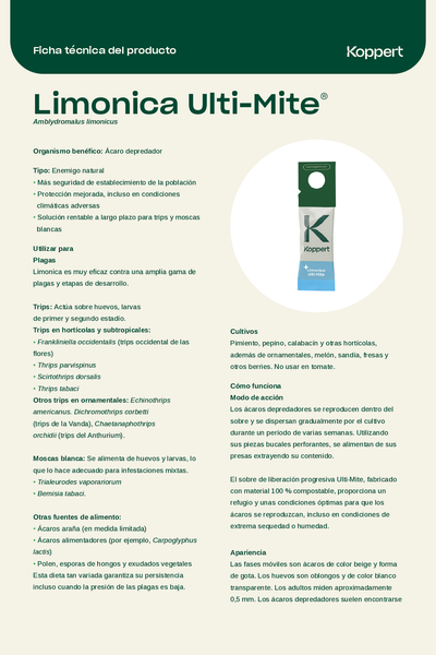 Limonica Ulti-Mite - Ficha Técnica